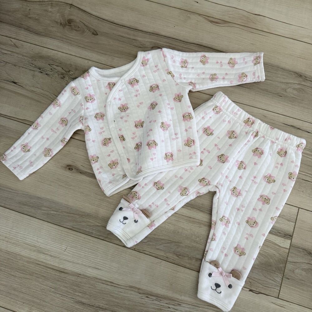 Duck Duck Goose Girl Bears Baby 2 Piece Outfit 6-9months